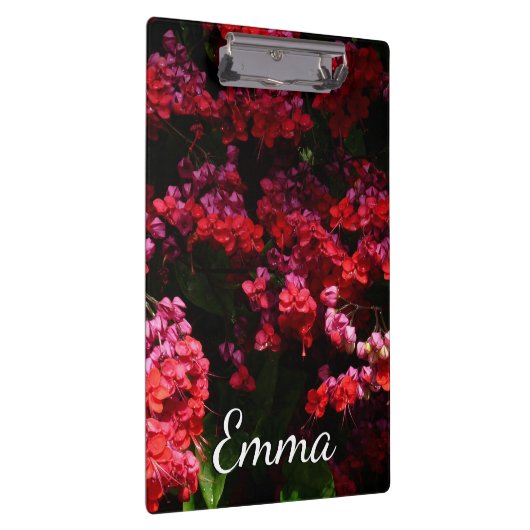 Pagode Blume farbenfroh rot und rosa Klemmbrett (Rechts)