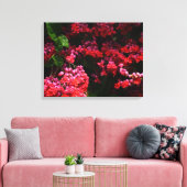 Pagode Blume farbenfroh rot und rosa Leinwanddruck (Insitu (Wohnzimmer))