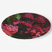 Pagode Blume farbenfroh rot und rosa Pappteller (Schrägansicht)