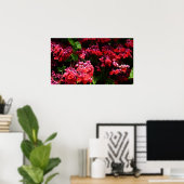 Pagode Blume farbenfroh rot und rosa Poster (Heimbüro)