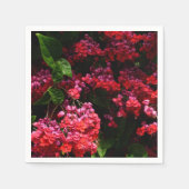 Pagode Blume farbenfroh rot und rosa Serviette (Vorderseite)