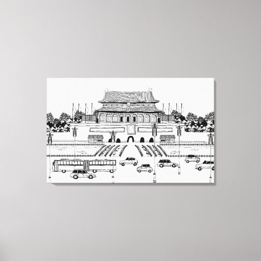 Pagode-Fahrzeuge Leinwanddruck (Vorderseite)