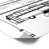 Pagode-Fahrzeuge Poster (Ecke)