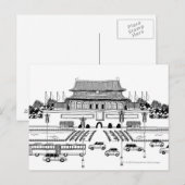 Pagode-Fahrzeuge Postkarte (Vorne/Hinten)