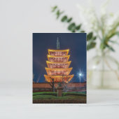 Pagode mit fünf Dächern im Tempel von Asakusa, Tok Postkarte (Stehend Vorderseite)