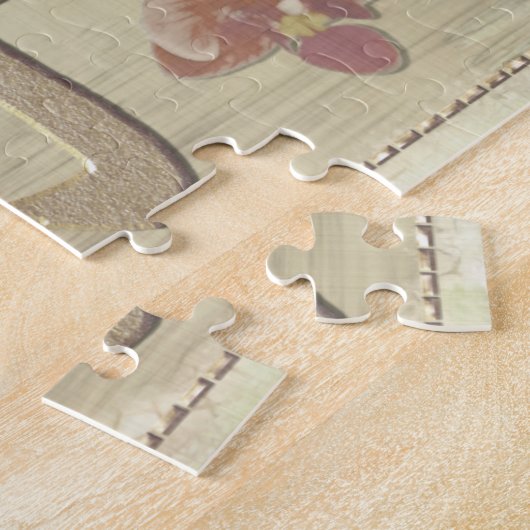 Pagode Rose Mixed Media Oriental Puzzle (Seite)