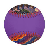 Pagode und farbenfrohe Landschaft Baseball (Rückseite)