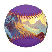 Pagode und farbenfrohe Landschaft Baseball (Vorderseite)