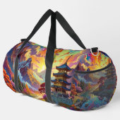 Pagode und farbenfrohe Landschaft Duffle Bag (Rechte Ecke)