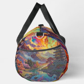 Pagode und farbenfrohe Landschaft Duffle Bag (Rechts)