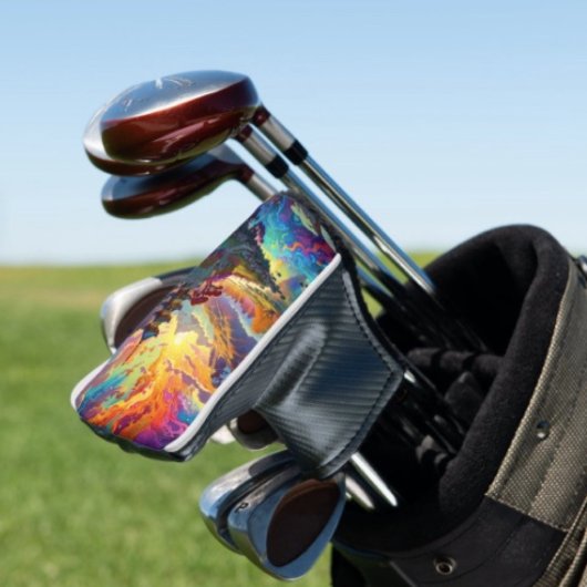 Pagode und farbenfrohe Landschaft Golf Headcover