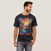 Pagode und farbenfrohe Landschaft T-Shirt (Vorne ganz)