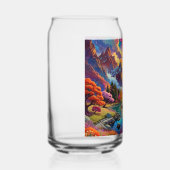 Pagode und farbenfrohe Landschaftsbierkisten Dosenglas (Rechts)