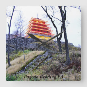 Pagoden-Lesung, PA Quadratische Wanduhr