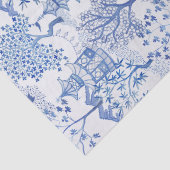 Pagodenwald im Blau Seidenpapier (Detail)