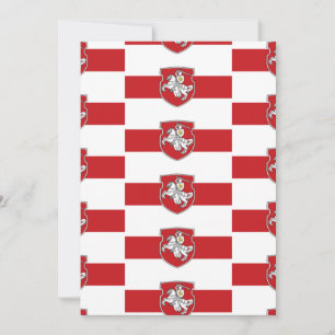 Pagonya Belarus Flag Belarusian White Knight Horse Dankeskarte
