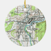 Pagosa Springs CO Map Keramik Ornament (Hinten)