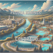 Pagosa Springs Colorado 3 Inch Vinyl Sticker (Vorderseite)