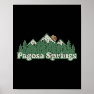 Pagosa Springs Colorado Co T-Shirt Vintage Wandern Poster