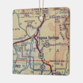 Pagosa Springs Vintage Karte Keramikornament (Links)