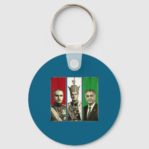 Pahlavi-Dynastie drei Generationen Reza Schah Schlüsselanhänger