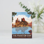 Pahntom Ship, Crater Lake National Park, Oregon Postkarte (Stehend Vorderseite)