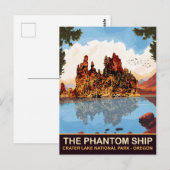 Pahntom Ship, Crater Lake National Park, Oregon Postkarte (Vorne/Hinten)