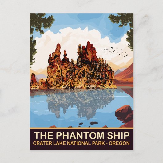 Pahntom Ship, Crater Lake National Park, Oregon Postkarte (Vorderseite)