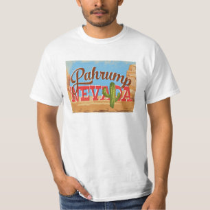 Pahrump Nevada Cartoon-Wüsten-Vintage Reise T-Shirt
