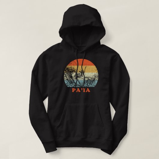 Paia, Maui Vintage Retro Surfing Vacation 2001 Hoodie (Design vorne)