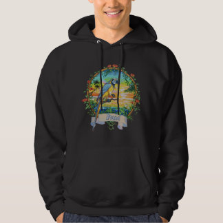 Paia, Maui Vintage Tropical Sunset Beach Parrot Va Hoodie