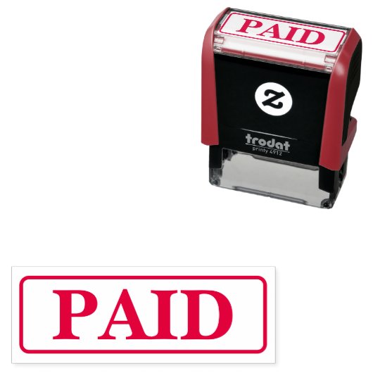 PAID Business Text Custom Self-inking Stamp Permastempel (Beispiel)