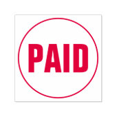 PAID Business Text Template Self-inking Stamp Permastempel (Design)
