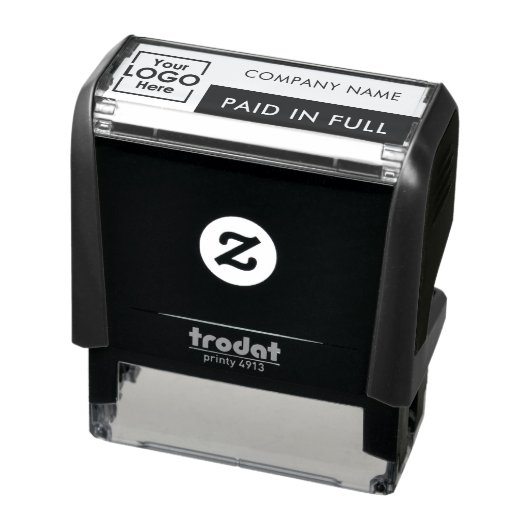 Paid in Full Business Logo Modern Script Permastempel (Produkt)