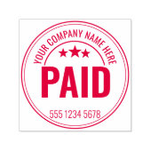 PAID Office Simple Framed red Self-inking Stamp Permastempel (Design)