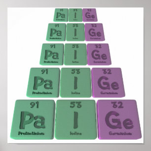 Paige als Protactinium Iodine Germanium Poster