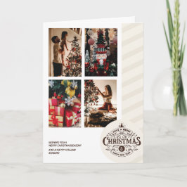 Paige Familie Weihnachtskarte mit Hund Feiertagskarte