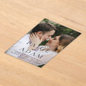 Paige Foto Moderne Hochzeit Acryleinladungen (Ablage )