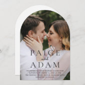Paige Foto Moderne Hochzeit Einladung (Vorne/Hinten)