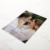 Paige Foto Moderne Hochzeit speichern das Datum Folieneinladung (Gedreht)