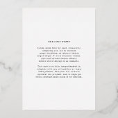 Paige Foto Moderne Hochzeit speichern das Datum Folieneinladung (Rückseite)