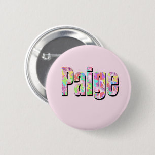 "Paige" Name aus farbenfrohen Schmetterlingen gema Button