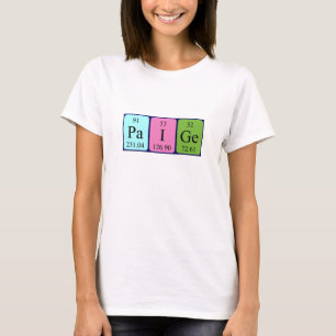 Paige Namen-Shirt periodischer Tabelle T-Shirt