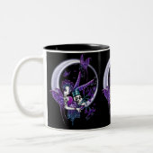 Paige Schmetterlings-Mond-Fee-Tasse Zweifarbige Tasse (Links)