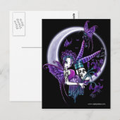 Paige Tattoo Moon Blume Fairy Postcard Postkarte (Vorne/Hinten)