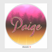 Paige Vorname Name golden pink Aufkleber Sticker (Blatt)