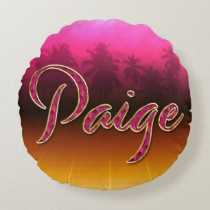 Paige Vorname Name golden pink Kissen