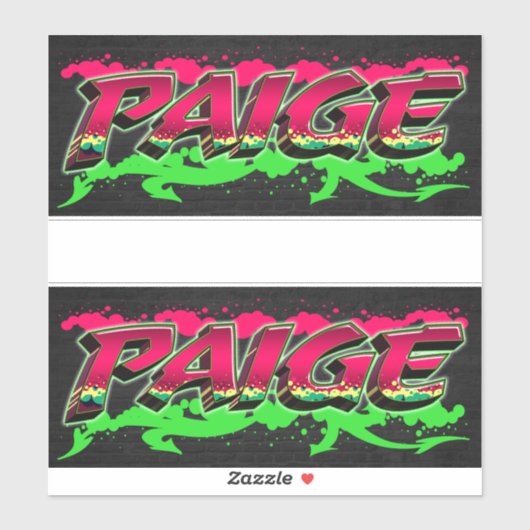 Paige Vorname Name Graffiti Aufkleber Sticker (Blatt)