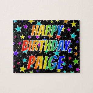 "PAIGE" Vorname, Spaß "GLÜCKLICHER BIRTHTAG" Puzzle