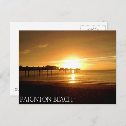 Paignton Beach Postcard Postkarte (Vorne/Hinten)
